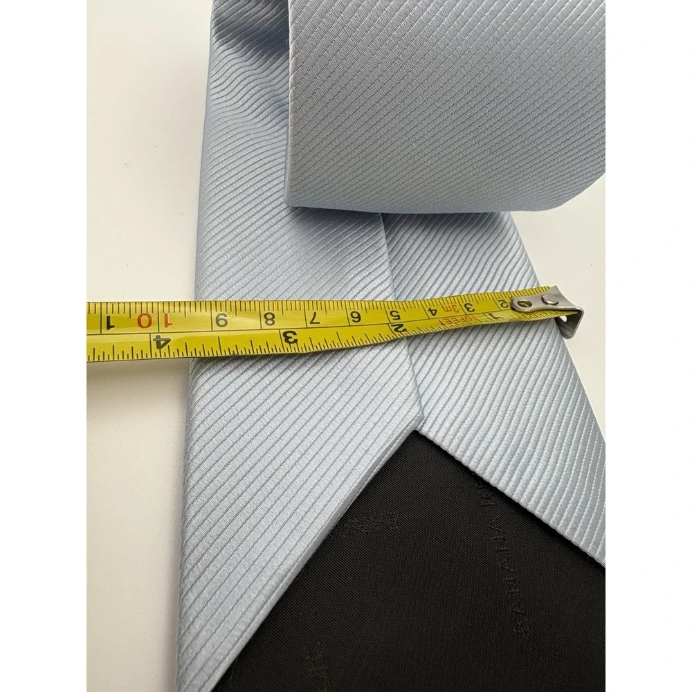 Banana Republic Mens Blue Silk Geometric Ribbed Classic Neck Tie